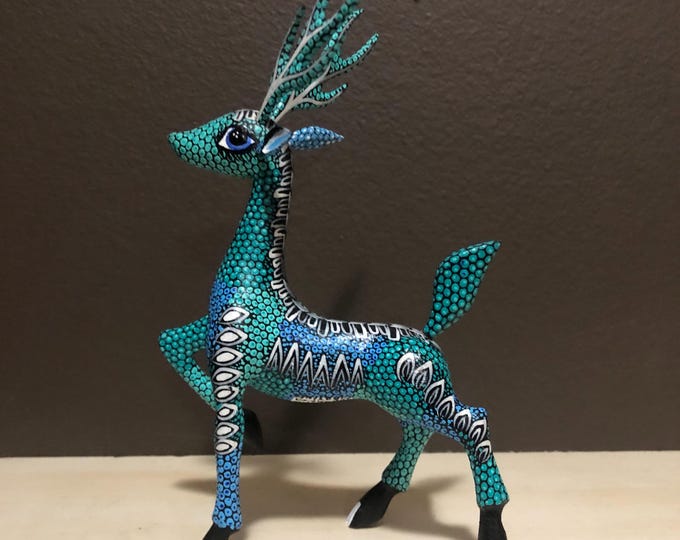 Handcrafted Alebrije Deer Woodcarving from Oaxaca, Mexico by Esperanza Martinez