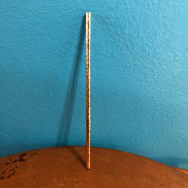 Reusable Hammered Copper Straw - 10 1/4”