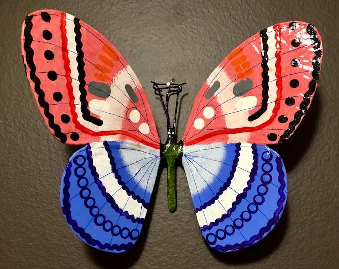 Extra Large Paper Maché Butterfly Wall Ornament from Izamal, Yucatán, Mexico
