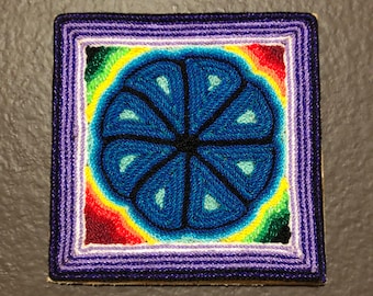 Huichol Yarn Art Nierika (4” x 4”) from Nayarit, Mexico