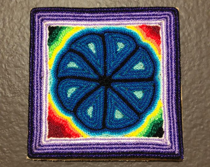 Huichol Yarn Art Nierika (10cm x 10cm) from Nayarit, Mexico