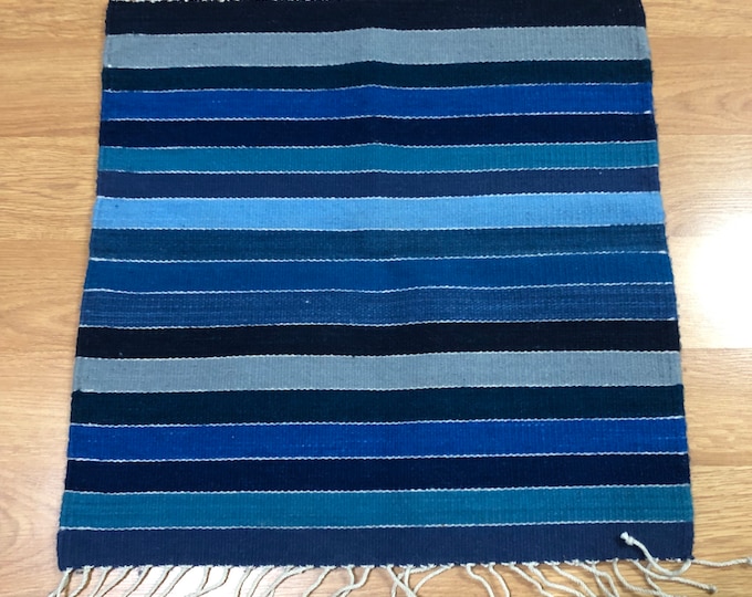 Zapotec handwoven merino wool textile (20” x 19.5”)