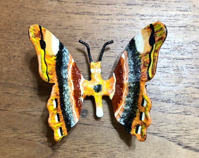 Handcrafted Paper Mache Butterfly Magnet