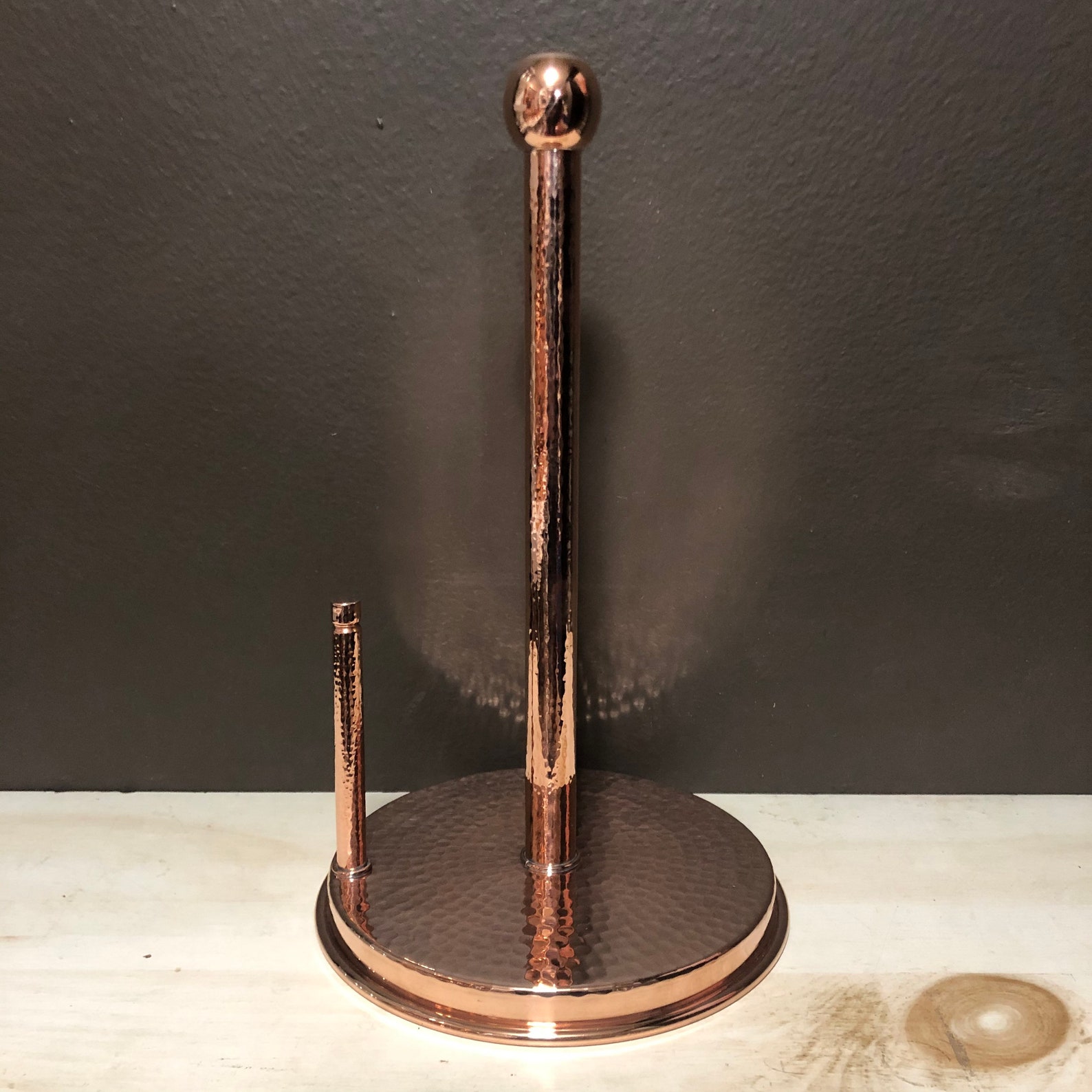 Handcrafted Hammered Copper Paper Towel Holder Etsy