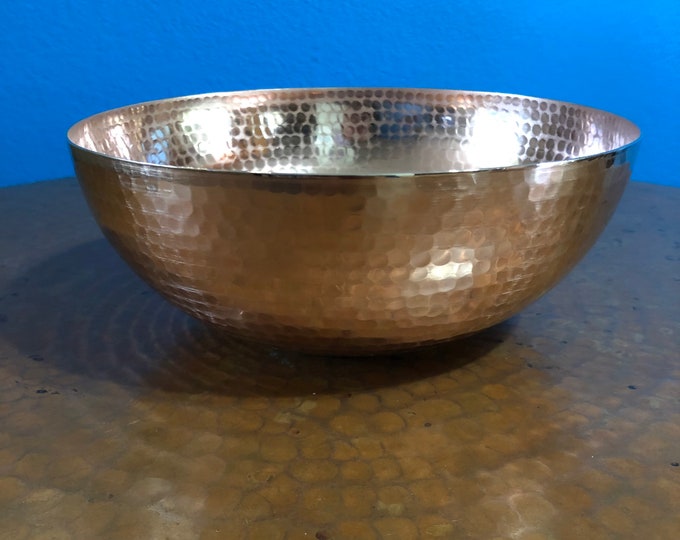 Handcrafted 8” Hammered Copper Bowl