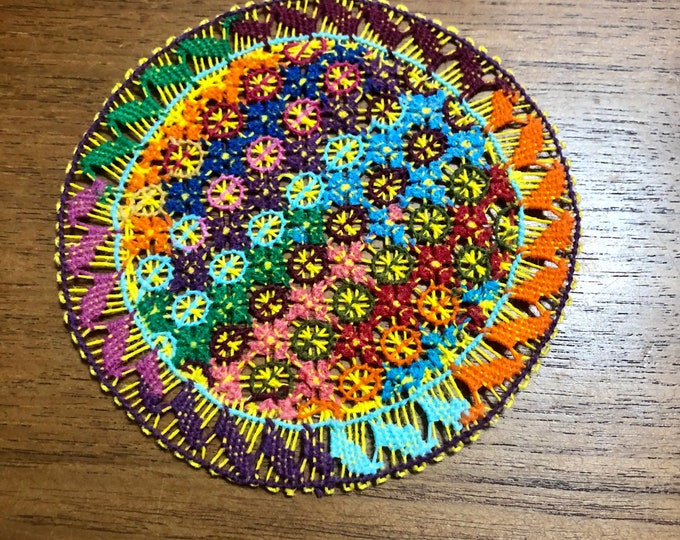 Ñandutí Lacework Art from Itauguá, Paraguay (4.5”)