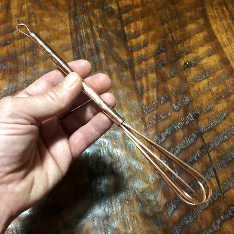 Handcrafted Pure Copper Mini Bar and Cocktail Whisk image 3