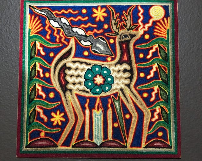 Huichol Yarn Art Nierika (11.75” x 11.75”) from Nayarit, Mexico