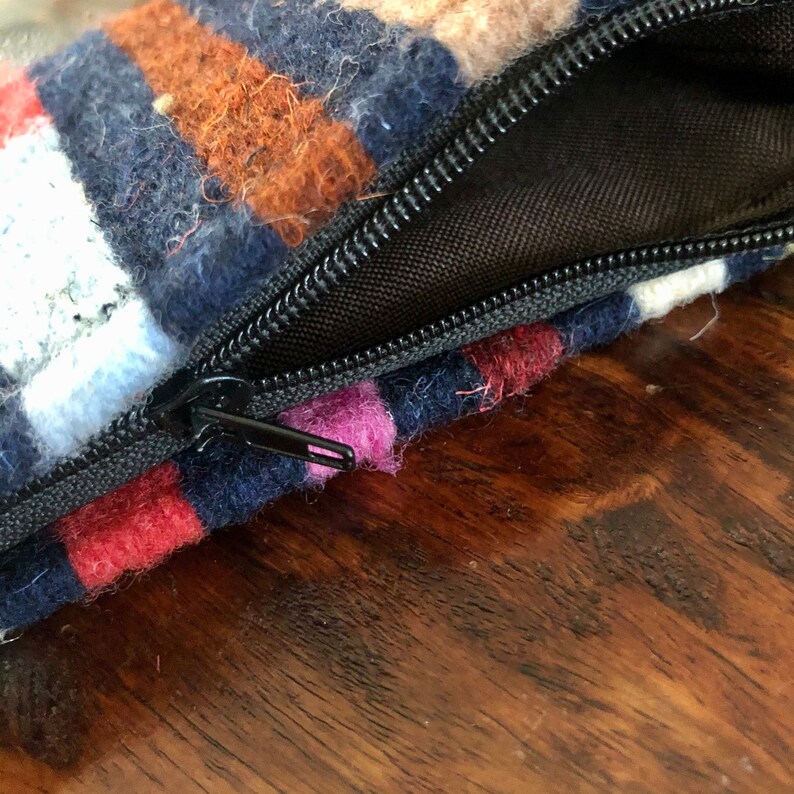 6\u201d x 3\u201d Zapotec hand woven merino wool wallet change purse with zipper approx