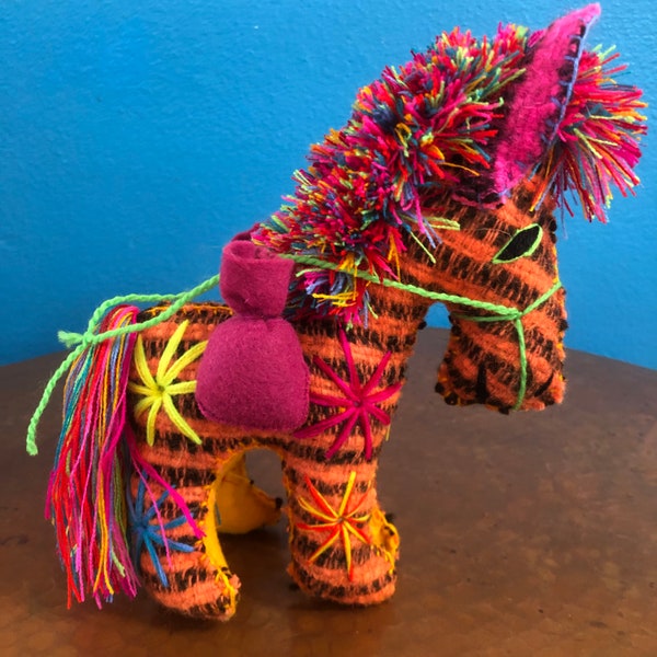 Hand Sewn Stuffed Animal Donkey Plush Toy