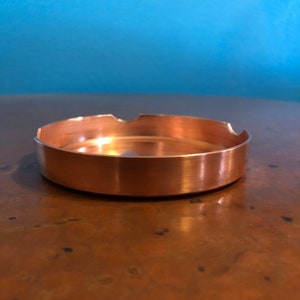 Handcrafted Pure Copper Round Ashtray
