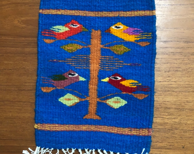 Zapotec handwoven merino wool textile (8” x 10.5”)