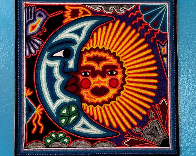 Huichol Yarn Art Nierika (11.75” x 11.75”) from Nayarit, Mexico