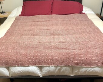 Couverture en laine tissée à la main d'Otavalo, Équateur - 90 x 60 po