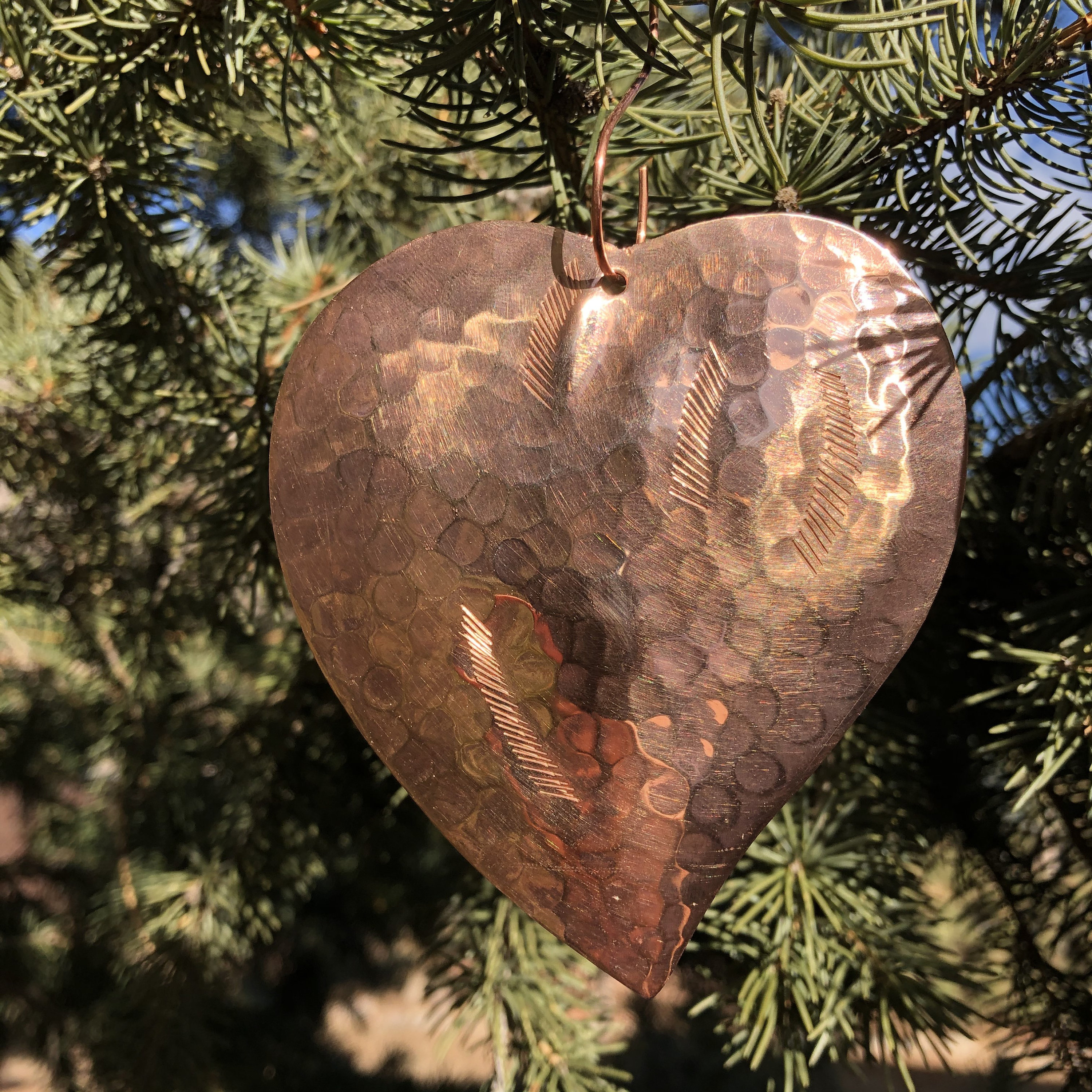 Handmade Alabama Tree Ornaments Copper Heart