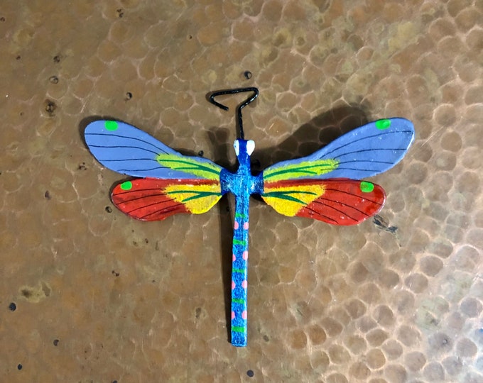 Handcrafted Paper Mache Dragonfly Ornament