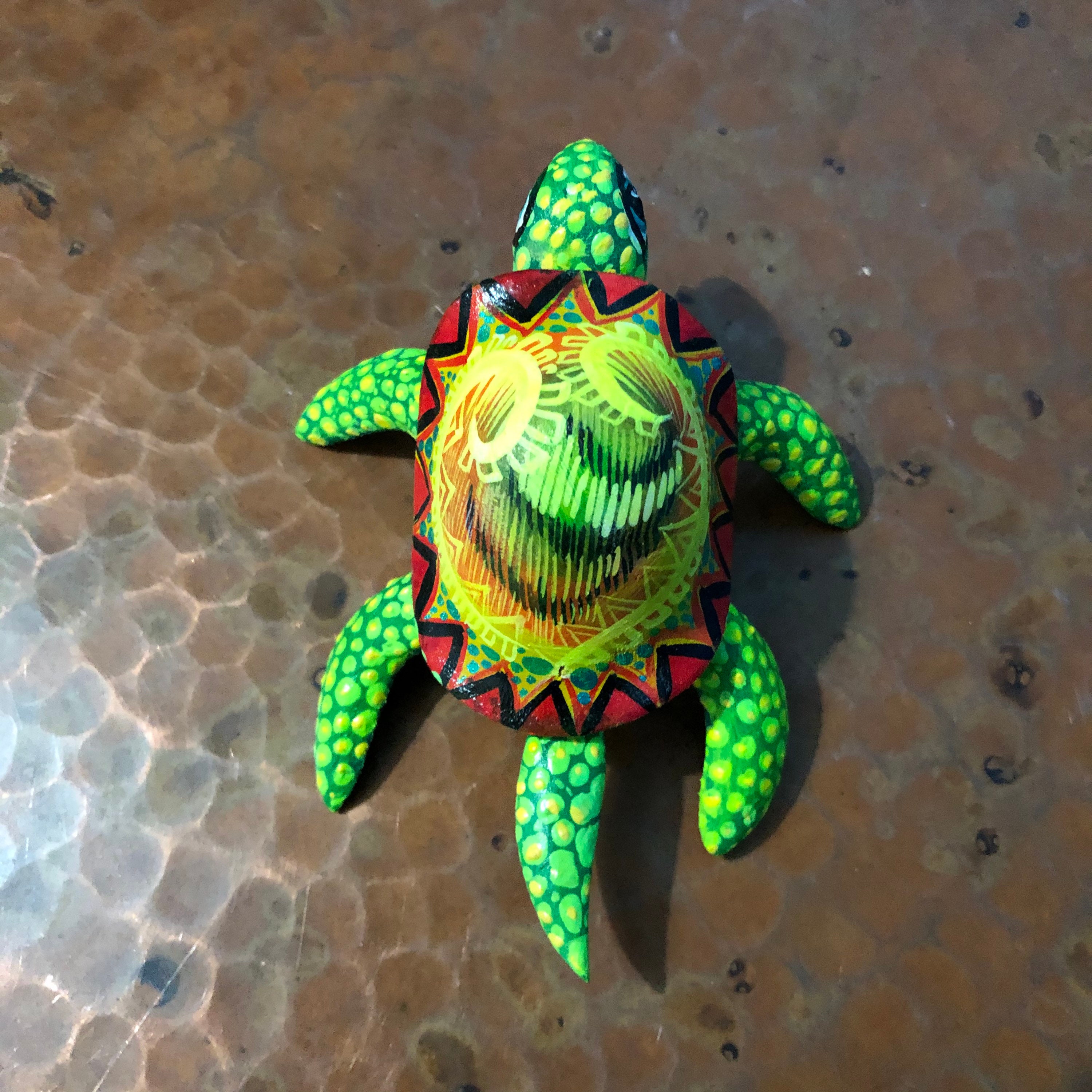 Alebrije Turtle Wood Carving by Roberto and Esperanza Martinez from