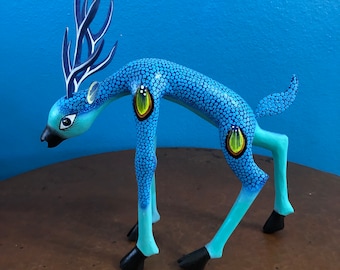 Handcrafted Alebrije Deer Woodcarving from Oaxaca, Mexico
