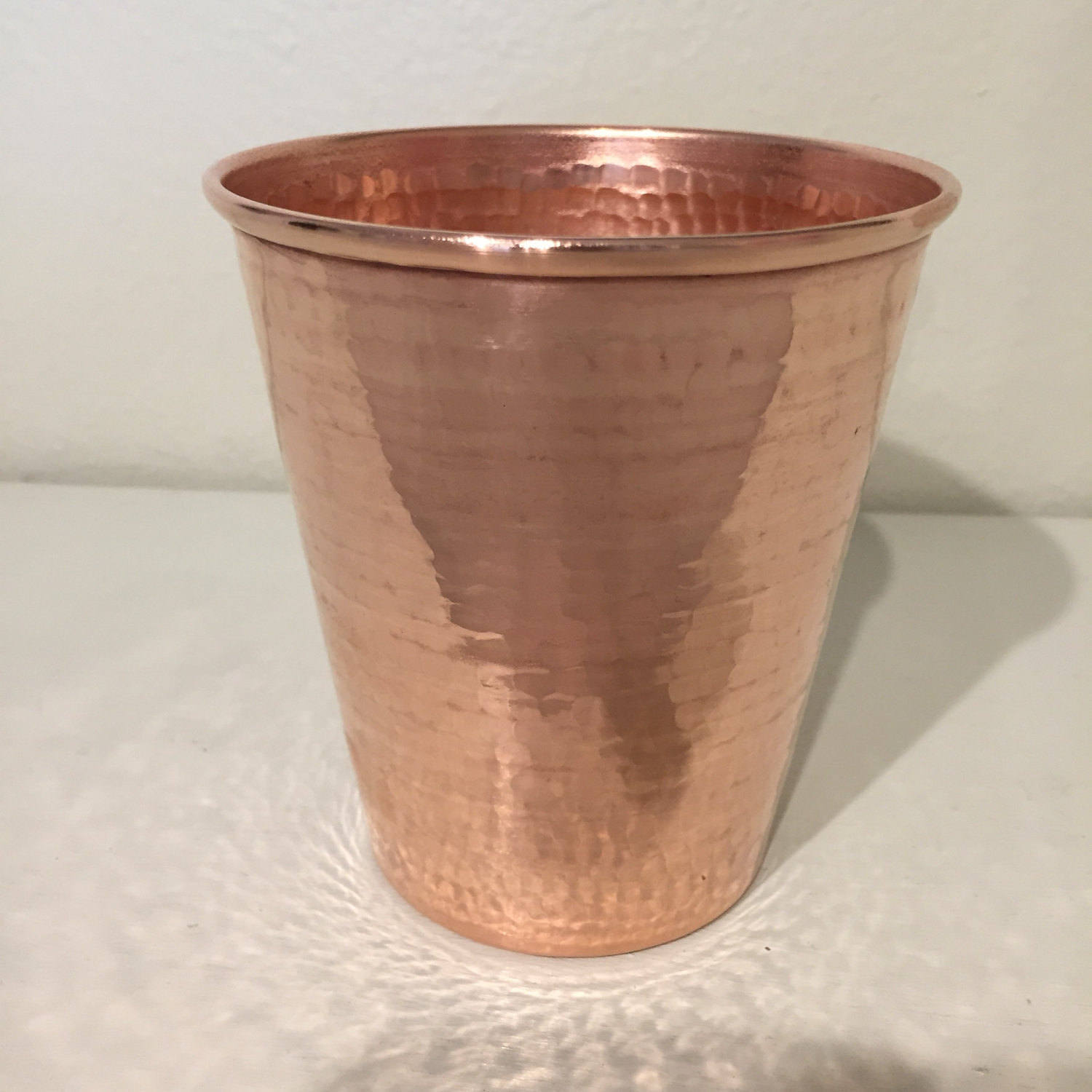 18oz Moscow Mule Hammered Copper Tumbler, tapered