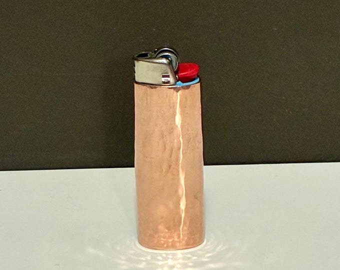 Handcrafted Pure Copper Lighter Cover with Hand Hammered Texture