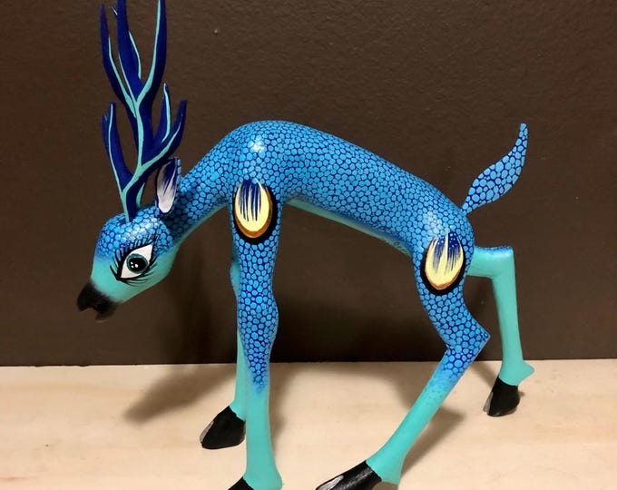 Handcrafted Alebrije Deer Woodcarving from Oaxaca, Mexico