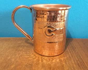 16oz Moscow Mule Hammered Copper Mug w/ Colorado Flag logo