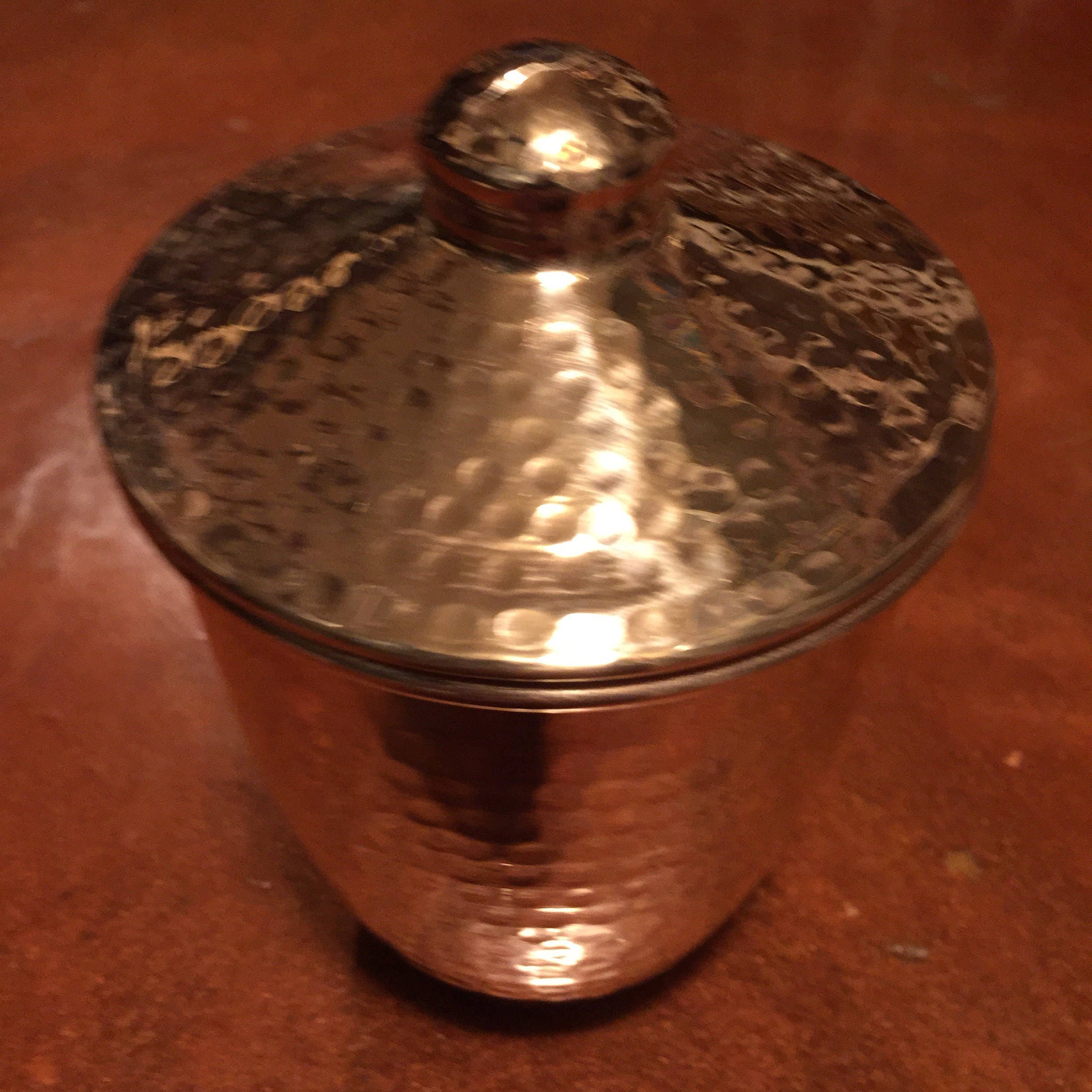 Hammered Copper Canister with Lid (4x6)