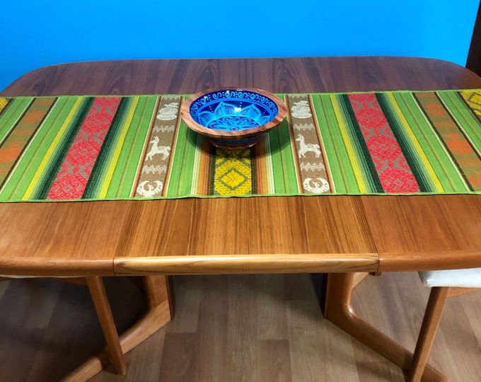 Woven Cotton Table Runner from Otavalo, Ecuador- 64” x 20”