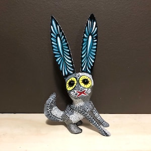 Alebrije Rabbit Wood Carving by Esperanza Martinez from Oaxaca, Mexico.