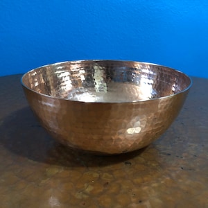 Handcrafted 6” Hammered Copper Bowl