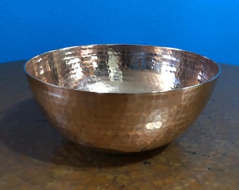 Handcrafted 6” Hammered Copper Bowl