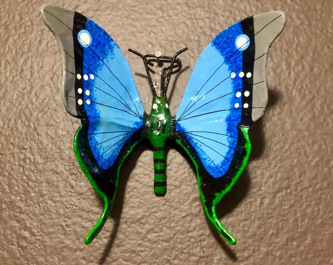Small Paper Maché Butterfly Wall Ornament from Izamal, Yucatán, Mexico