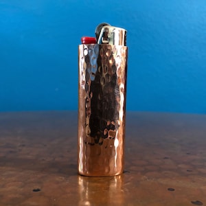 Handcrafted Pure Copper Lighter Cover with Hand Hammered Texture