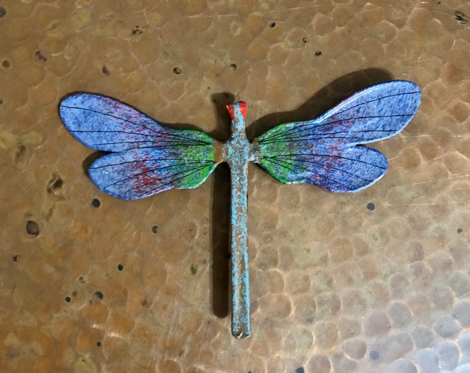 Handcrafted Paper Mache Dragonfly Magnet