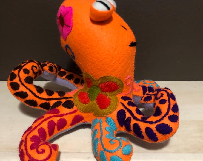 Hand Sewn Stuffed Animal Octopus Plush Toy