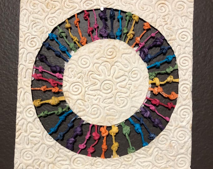 Handmade Amate Paper Wall Art from Mexico (7.75” x 7.75”)