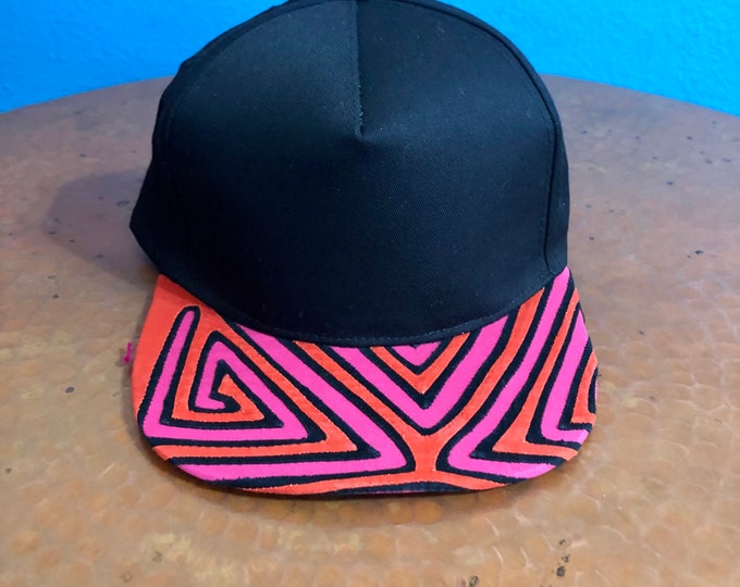 Hand Stitched Kuna Mola Art Snapback Baseball Hat