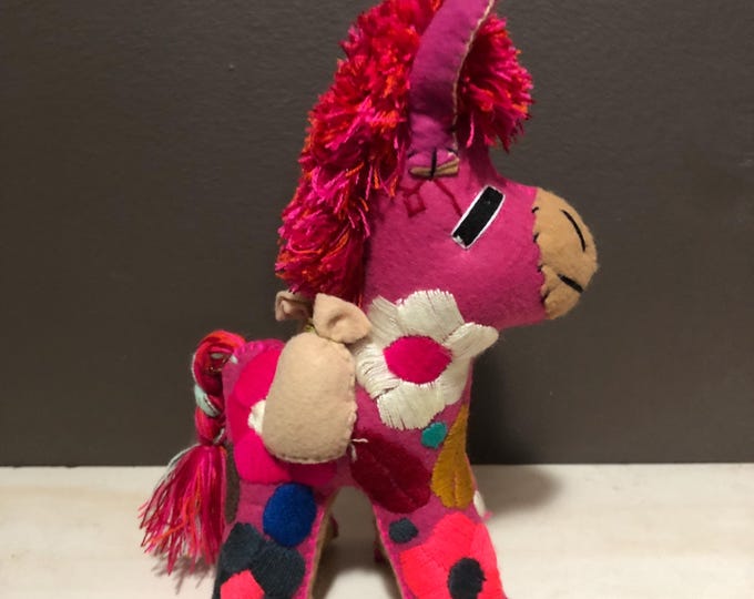 Hand Sewn Stuffed Animal Donkey Plush Toy