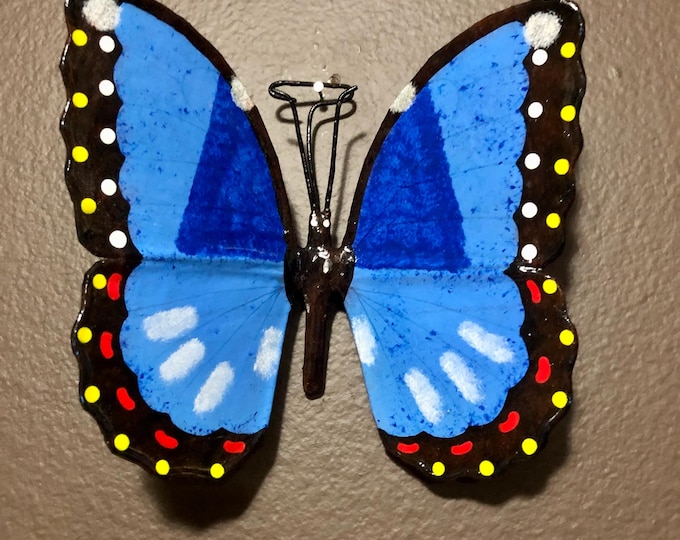 Medium Paper Maché Butterfly Wall Ornament from Izamal, Yucatán, Mexico