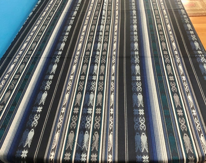 Woven Cotton Tablecloth / Bed Throw from Otavalo, Ecuador- 64” x 100”