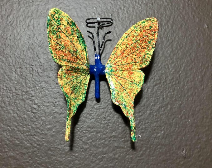 Small Paper Maché Butterfly Wall Ornament from Izamal, Yucatán, Mexico