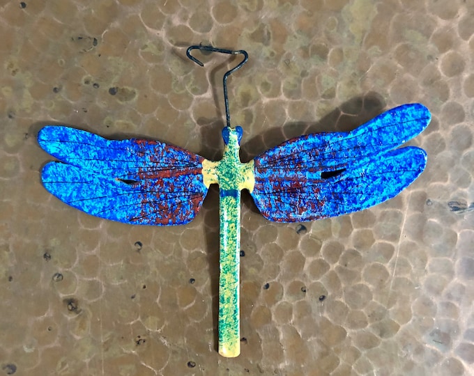 Handcrafted Paper Mache Dragonfly Ornament