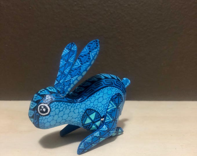 Alebrije Rabbit Handcrafted Wood Carving by Esperanza Martinez from Oaxaca, Mexico.