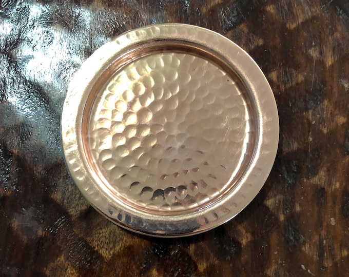 Handcrafted Hammered Copper Drink Coaster