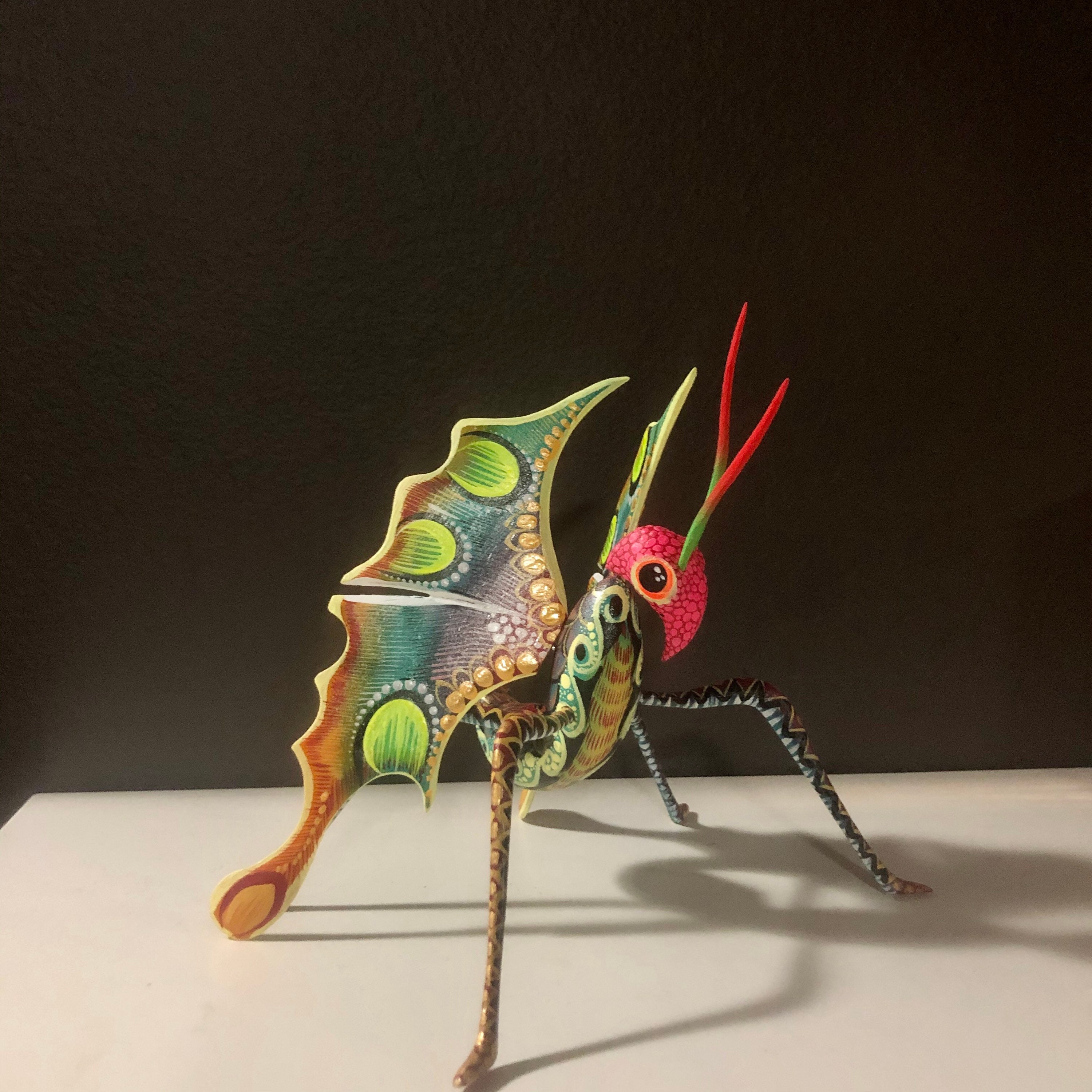 Alebrije Butterfly Wood Carving by Roberto and Esperanza Martinez from