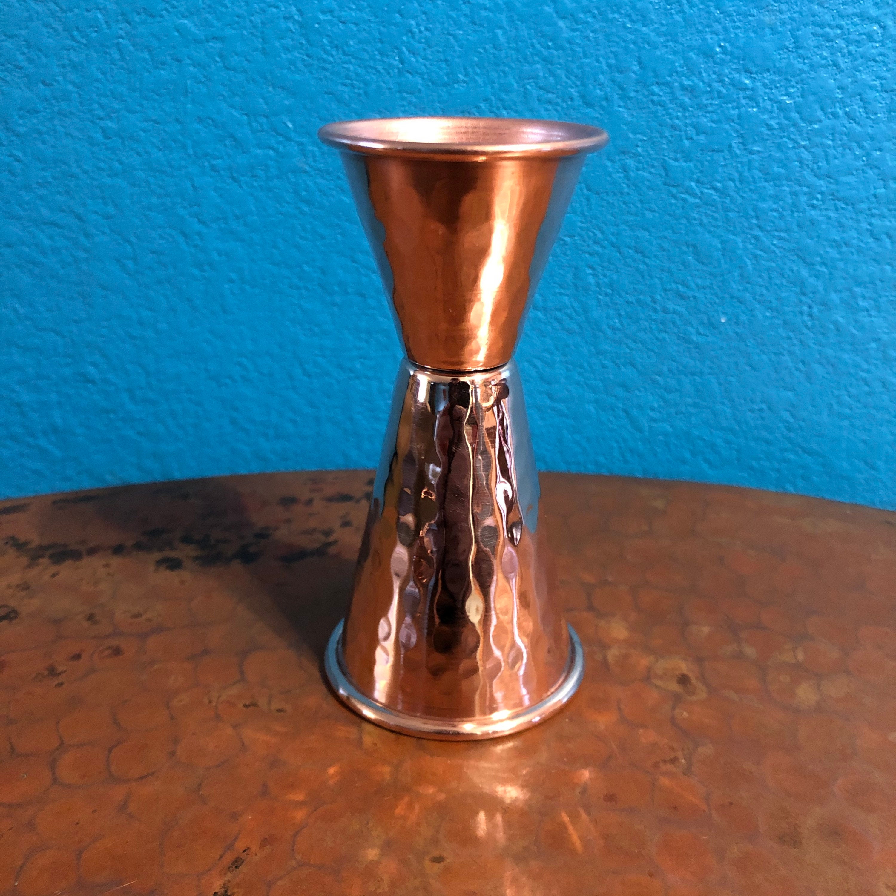 Pure Hammered Copper Jigger 1 oz/2 oz