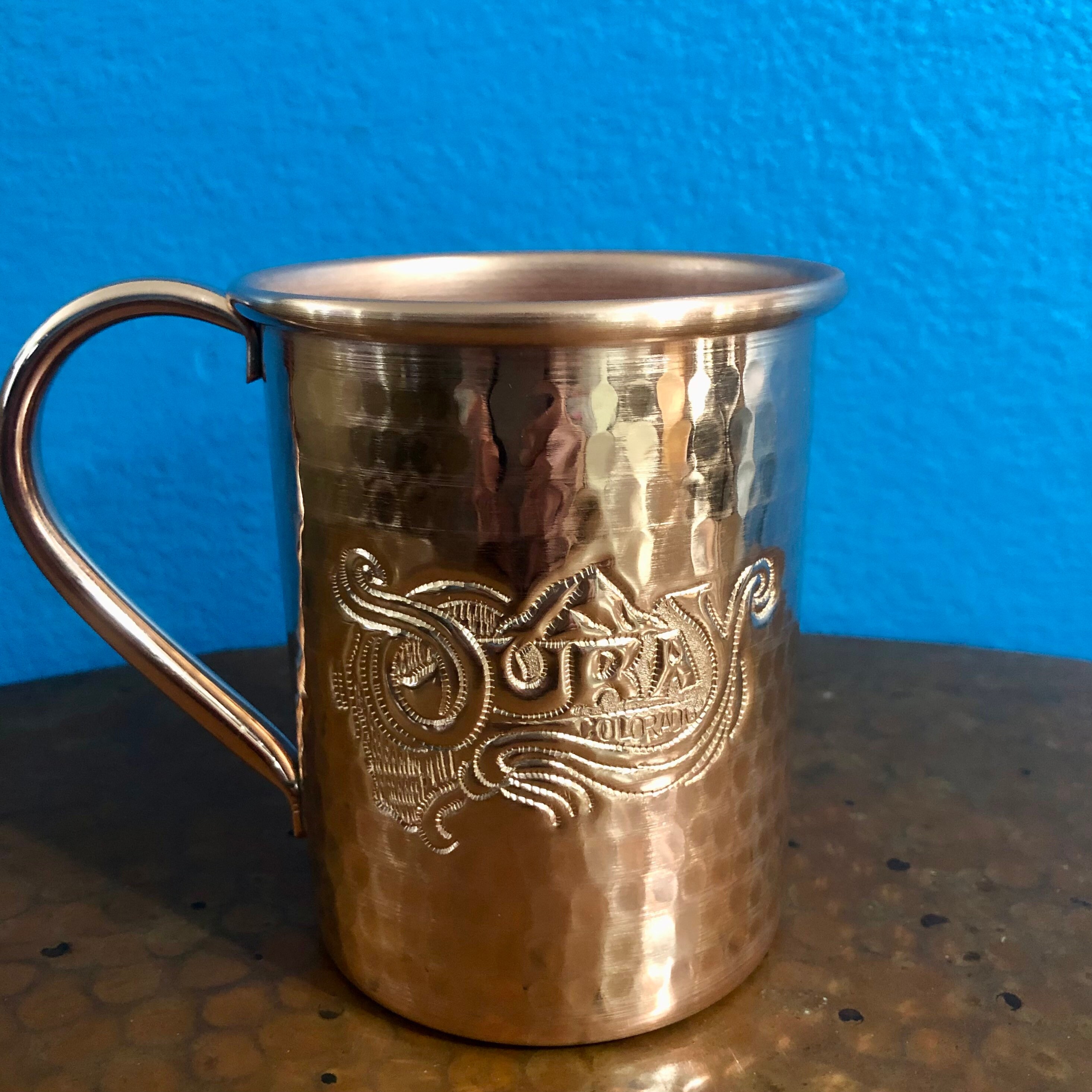 Copper Moscow Mule Mug with Logo