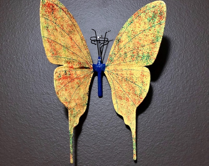 Extra Large Paper Maché Butterfly Wall Ornament from Izamal, Yucatán, Mexico