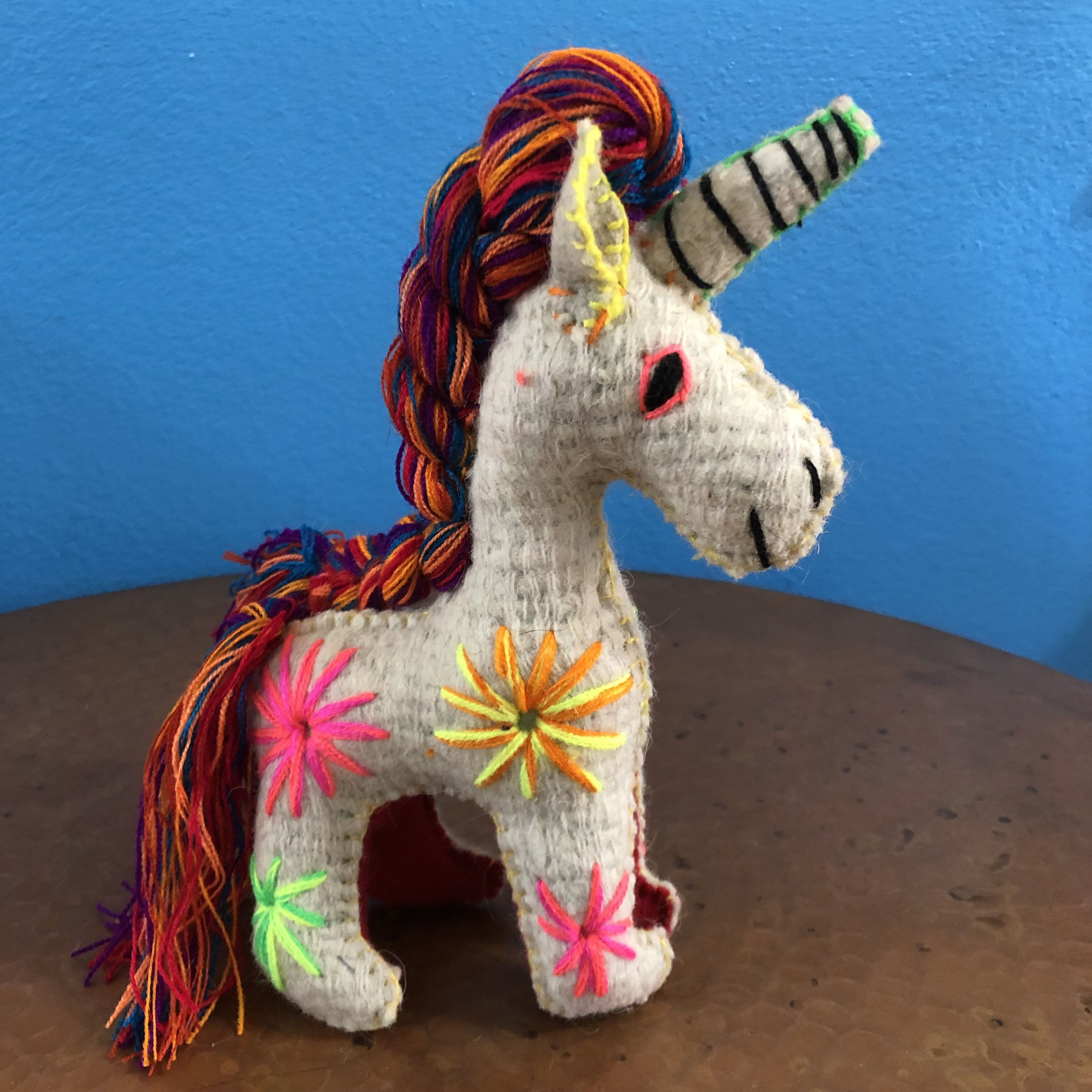 Hand Sewn Stuffed Animal Unicorn Plush Toy