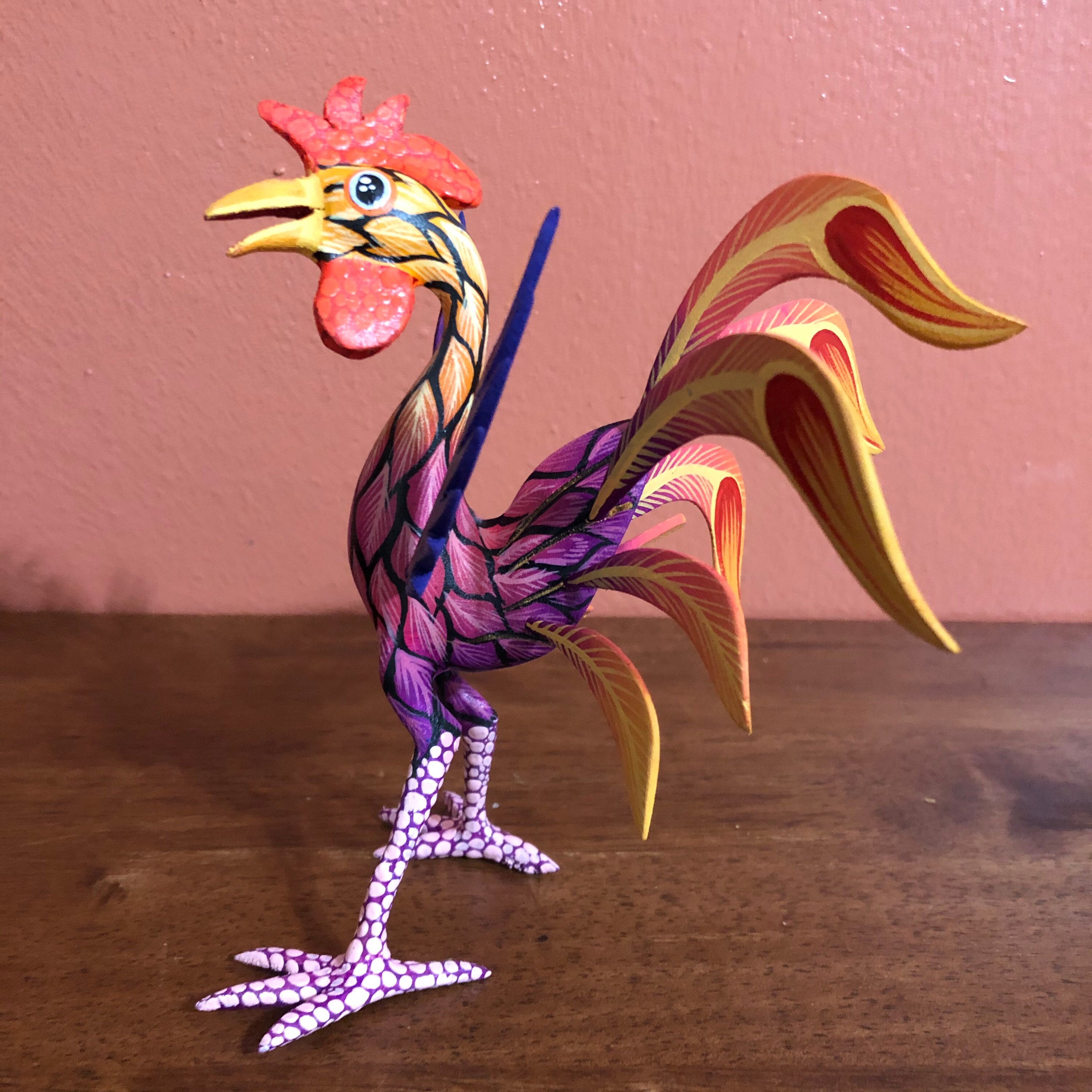 Alebrije Rooster Wood Carving by Roberto and Esperanza Martinez